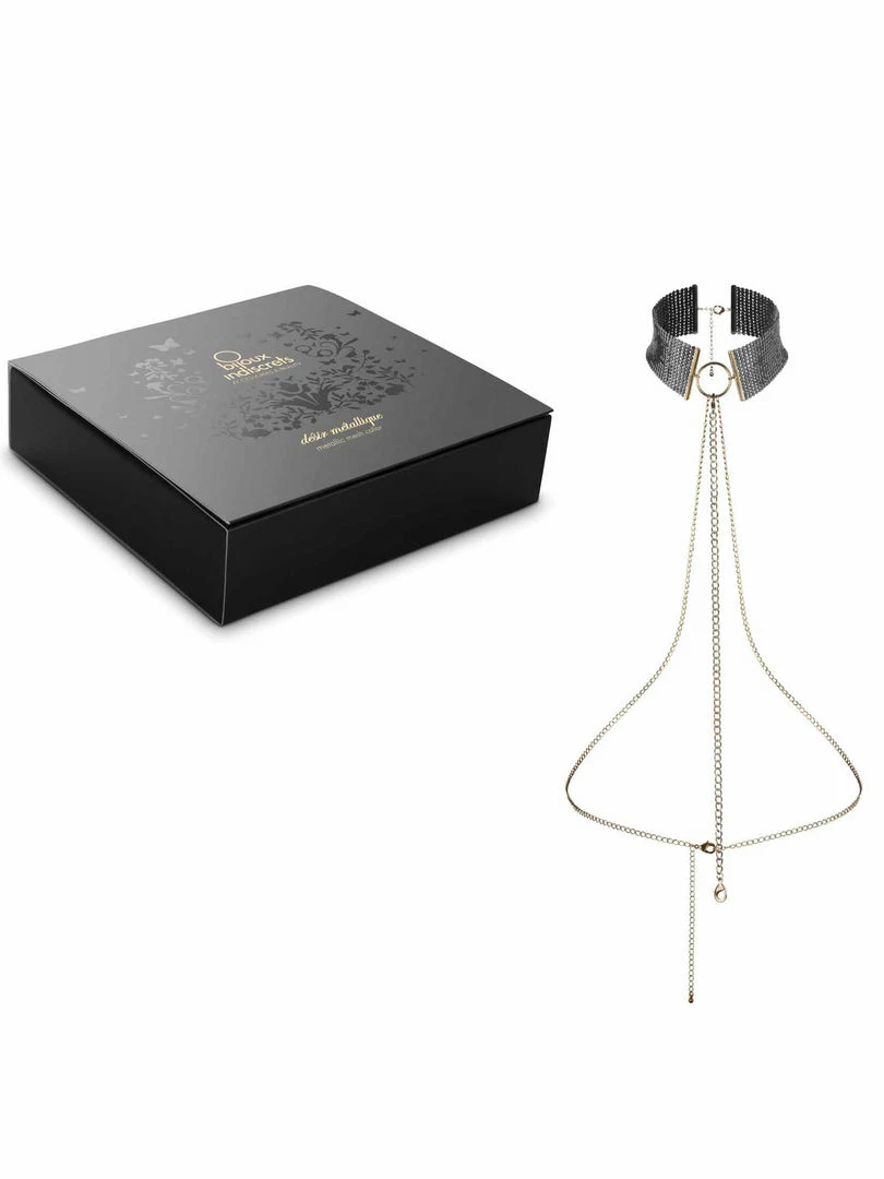 Black Metallic Mesh Collar Jewellery By Bijoux Indiscrets Lingerie 4 Black Metallic Mesh Collar Jewellery By Bijoux Indiscrets Lingerie