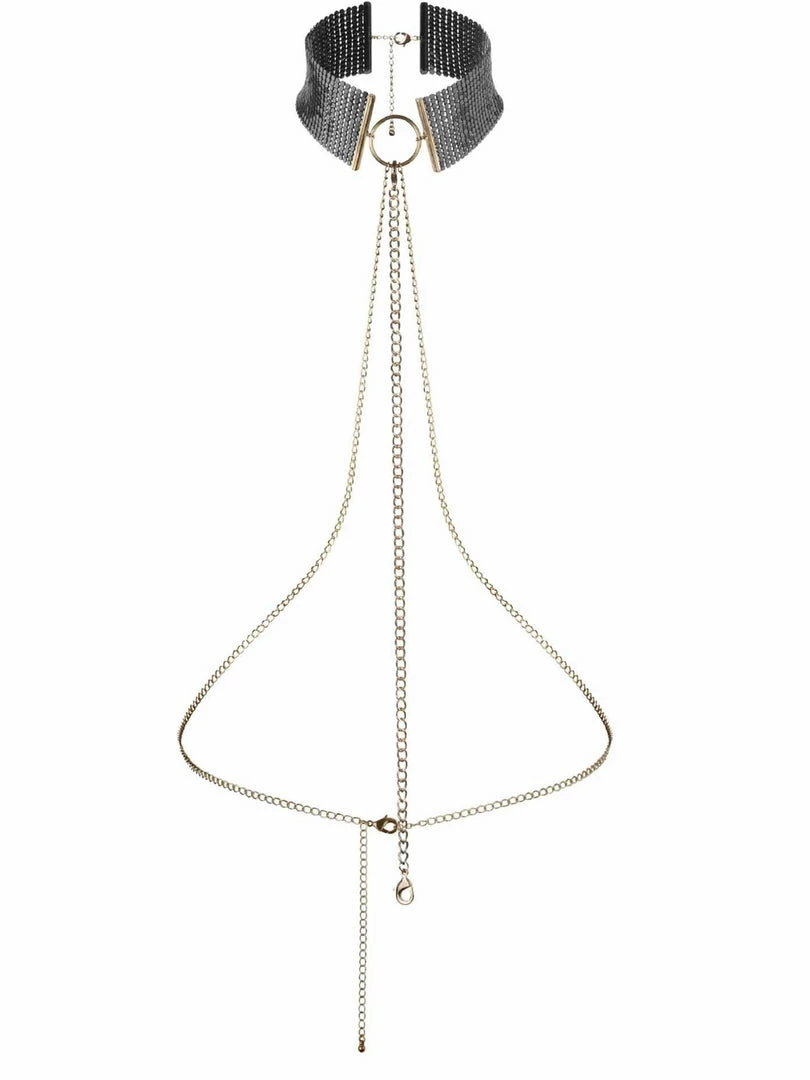 Black Metallic Mesh Collar Jewellery By Bijoux Indiscrets Lingerie 3 Black Metallic Mesh Collar Jewellery By Bijoux Indiscrets Lingerie