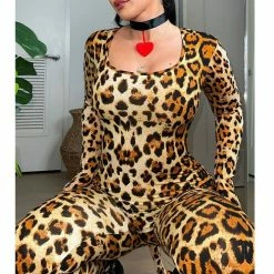 Leg Avenue Womens Sexy Leopard Print Catsuit Costume Costumes 12 Leg Avenue Womens Sexy Leopard Print Catsuit Costume Costumes