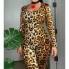 Leg Avenue Womens Sexy Leopard Print Catsuit Costume Costumes