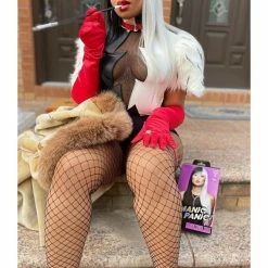 SMIFFYS Manic Panic Long Straight Black & White Split Dye Style Wig Wigs 7 SMIFFYS Manic Panic Long Straight Black & White Split Dye Style Wig Wigs