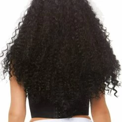 Leg Avenue Costumes Long Curly Black & White Costume Wig