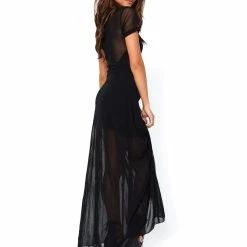 Leg Avenue Costumes DIY Halloween Costume Sheer Mesh High Slit Long Dress