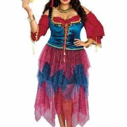 Dreamgirl Costumes Womens Sexy Plus Size Gypsy Fortune Teller Costume