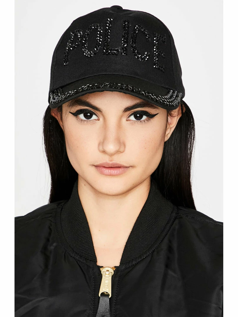 Forplay Costumes Rhinestone Police Cap 1 Forplay Costumes Rhinestone Police Cap
