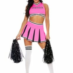 Forplay Score! 4 Piece Sexy Pink Cheerleading Costume