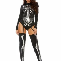 Forplay Pick A Bone Sexy Skeleton Zipfront Bodysuit Costume
