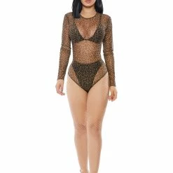 Forplay Womens Sexy Leopard Print Micronet Bodysuit Costume Costumes 5 Forplay Womens Sexy Leopard Print Micronet Bodysuit Costume Costumes