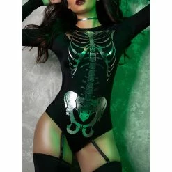 Forplay Sexy Snazzy Skeleton Bodysuit Halloween Costume Costumes