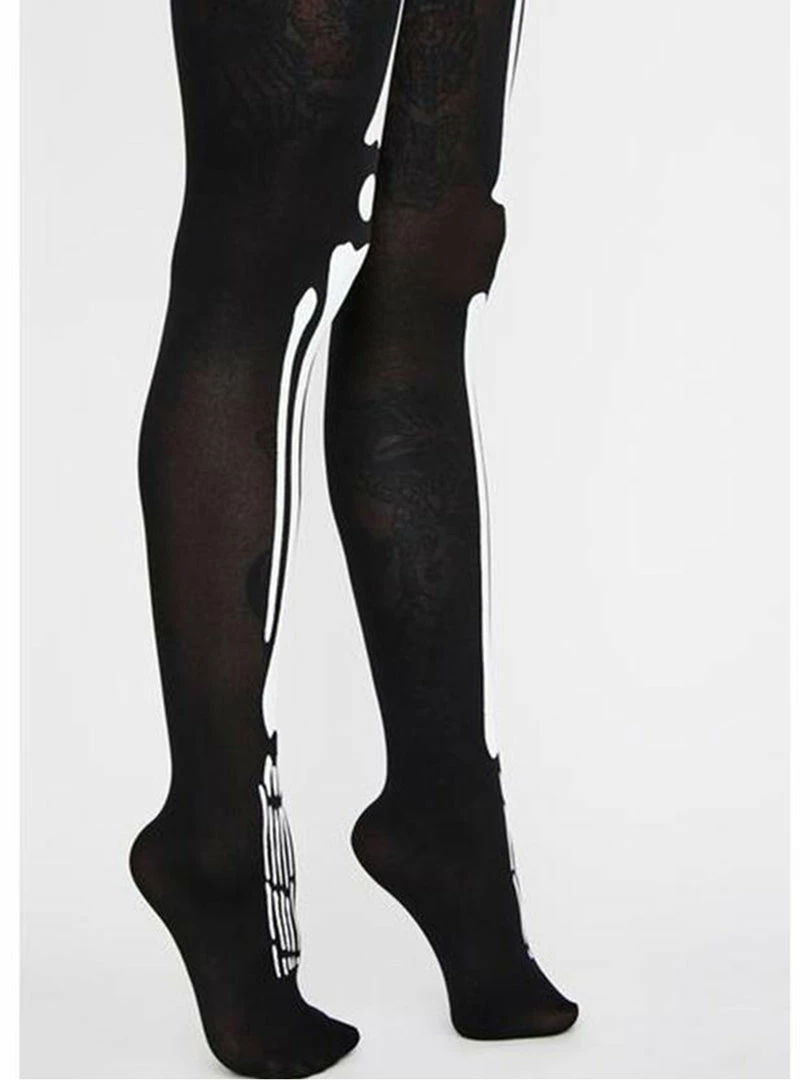 Leg Avenue Womens Costumes Womens Halloween Skeleton Print Bone Tights 3 Leg Avenue Womens Costumes Womens Halloween Skeleton Print Bone Tights