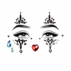 Leg Avenue Harlequin Clown Adhesive Face Jewels Stickers Costumes