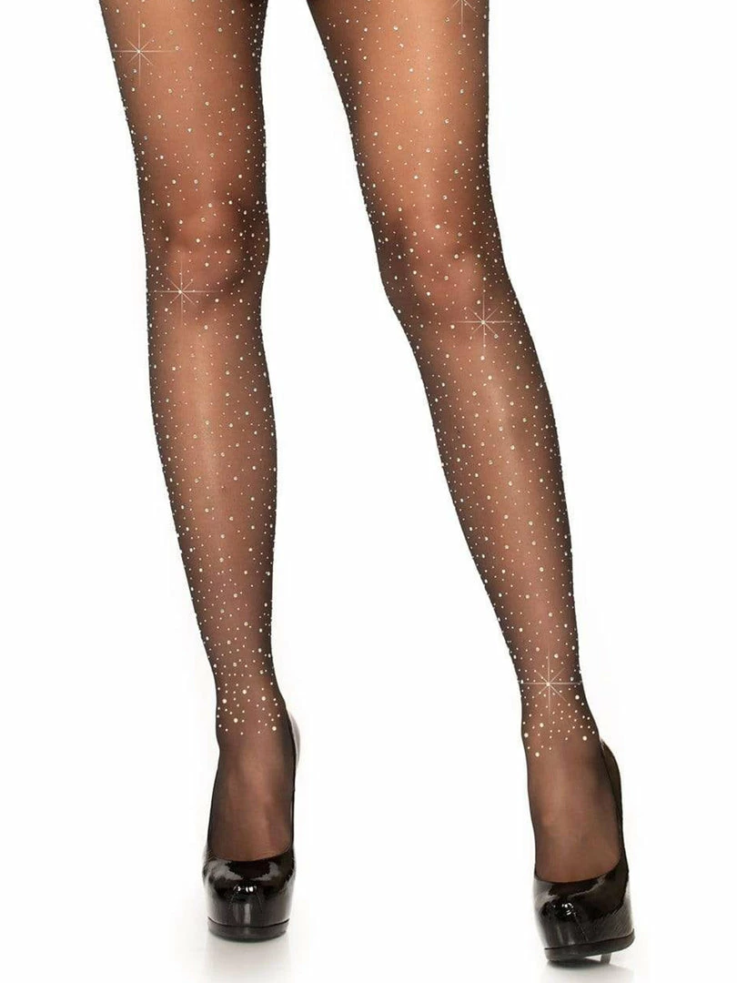 Leg Avenue Hosiery Starry Nights Sheer Rhinestone Pantyhose Tights In Black 3 Leg Avenue Hosiery Starry Nights Sheer Rhinestone Pantyhose Tights In Black