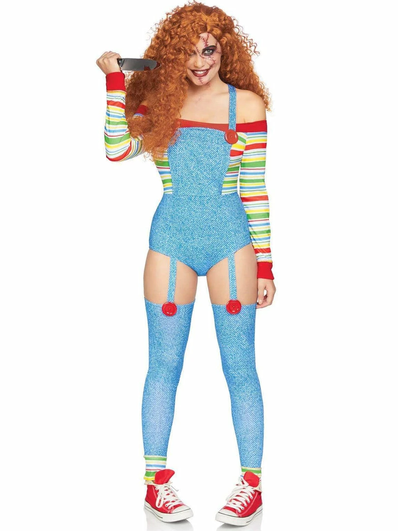 Leg Avenue Womens Chucky Killer Doll Halloween Costume Costumes 3 Leg Avenue Womens Chucky Killer Doll Halloween Costume Costumes