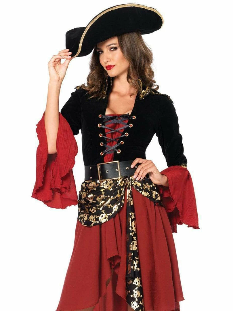 Leg Avenue Cruel Seas Captain Sultry Womens Pirate 2 Piece Costume 4 Leg Avenue Cruel Seas Captain Sultry Womens Pirate 2 Piece Costume