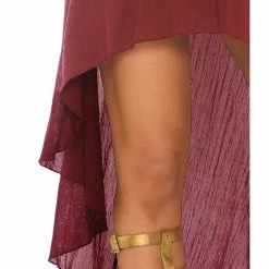 Leg Avenue Gauze Pirate Wench Peasant Dress Burgundy Red
