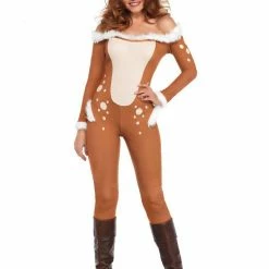 Leg Avenue Women's Darling Reindeer Sexy Bodysuit Costume