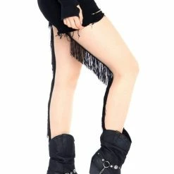 Leg Avenue Nude Pantyhose With Black Fringe Backseam