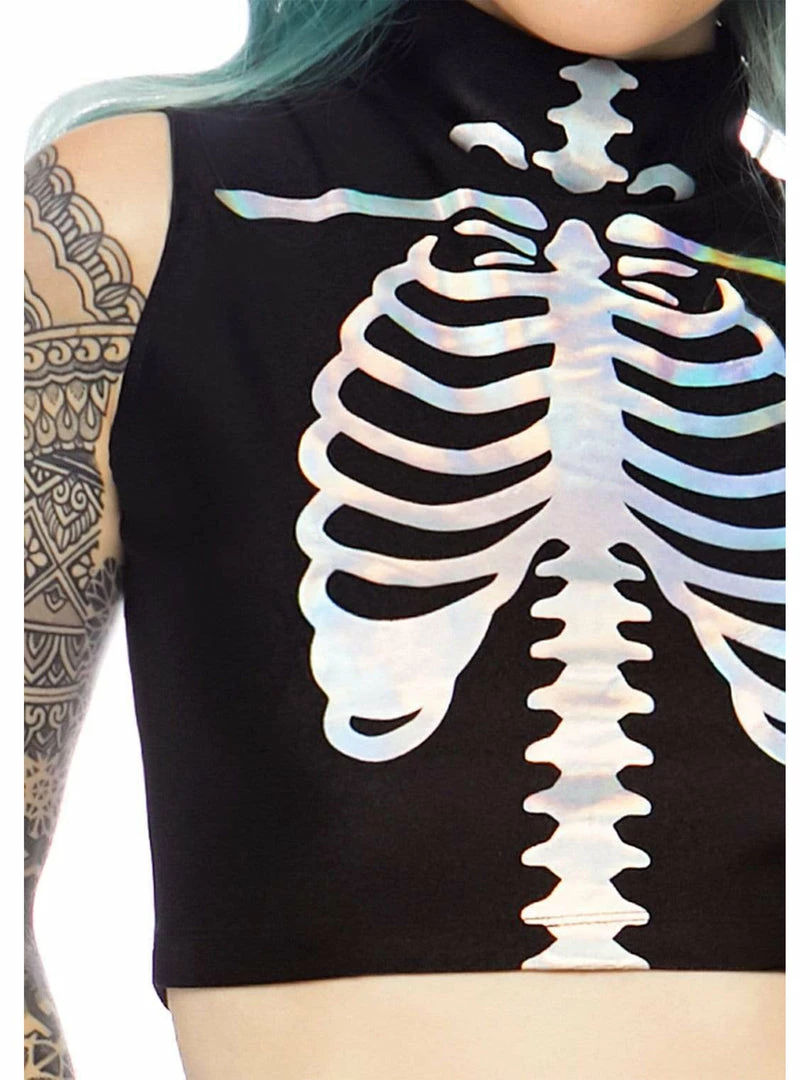 Leg Avenue Holographic Skeleton Womens Halloween Costume Costumes 4 Leg Avenue Holographic Skeleton Womens Halloween Costume Costumes