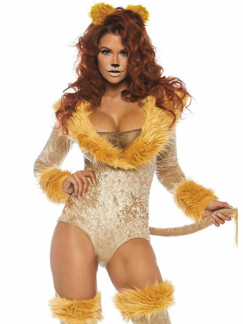 Leg Avenue Lovely Lioness Womens Sexy Bodysuit Costume Costumes 1 Leg Avenue Lovely Lioness Womens Sexy Bodysuit Costume Costumes