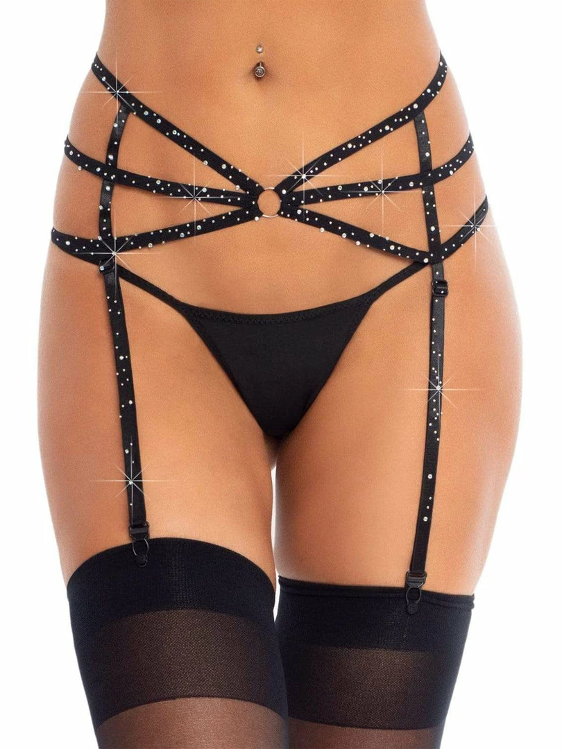 Leg Avenue Lingerie Accessories Desire To Shine Rhinestone Garter Belt 2 Leg Avenue Lingerie Accessories Desire To Shine Rhinestone Garter Belt