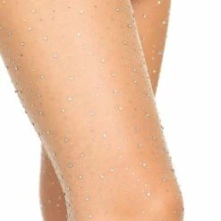 Leg Avenue Moonlight Glow Sheer Rhinestone Pantyhose Tights In Nude