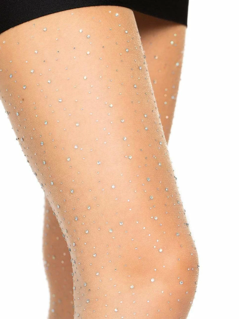 Leg Avenue Moonlight Glow Sheer Rhinestone Pantyhose Tights In Nude 2 Leg Avenue Moonlight Glow Sheer Rhinestone Pantyhose Tights In Nude