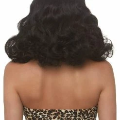 Leg Avenue Rockabilly Retro Bang Curly Bob Wig Black