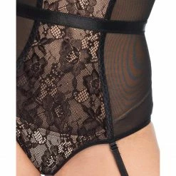 Leg Avenue Lingerie Risky Minx Sheer & Lace Garter Bodysuit 7 Leg Avenue Lingerie Risky Minx Sheer & Lace Garter Bodysuit
