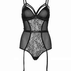Leg Avenue Lingerie Risky Minx Sheer & Lace Garter Bodysuit 8 Leg Avenue Lingerie Risky Minx Sheer & Lace Garter Bodysuit