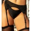 Leg Avenue Lingerie Accessories Time To Shine Rhinestone Garter Belt