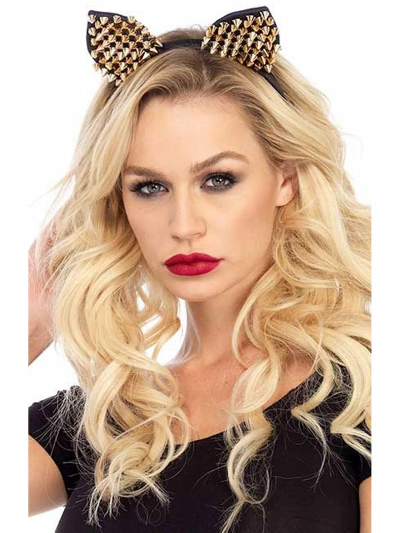 Leg Avenue Costumes Gold Studded Cat Ears Costume Accessory 1 Leg Avenue Costumes Gold Studded Cat Ears Costume Accessory