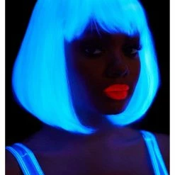 Leg Avenue Costumes Glow In The Dark Short Blonde Bob Wig UV Wig