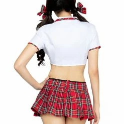 Leg Avenue Costumes Miss Prep Red Plaid School Girl Uniform Costume