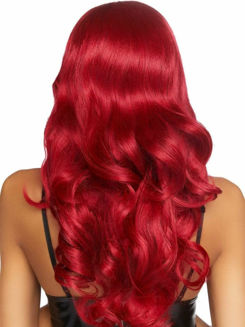 Leg Avenue Red Long Wavy Costume Wig With Bangs Costume Accessories 2 Leg Avenue Red Long Wavy Costume Wig With Bangs Costume Accessories