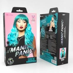 SMIFFYS Long Wavy Ombre Turquoise Mermaid Wig By Manic Panic