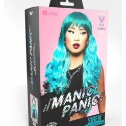 SMIFFYS Long Wavy Ombre Turquoise Mermaid Wig By Manic Panic