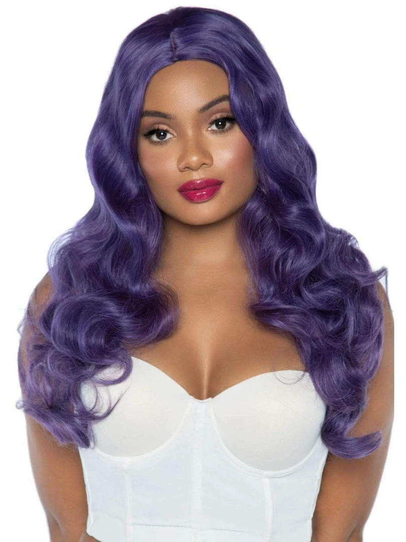Leg Avenue Womens Long Wavy Purple Mermaid Wig Costumes 1 Leg Avenue Womens Long Wavy Purple Mermaid Wig Costumes