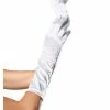 Leg Avenue Temptress White Satin Mid Length Gloves Costumes