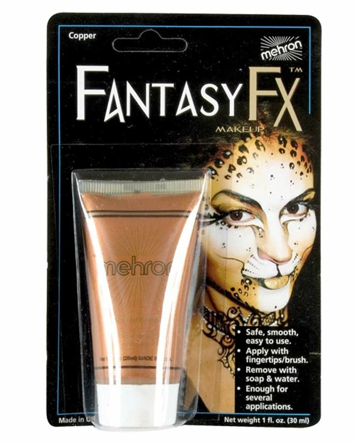 Mehron Fantasy FX Facepaint Makeup In Copper 30ml 2 Mehron Fantasy FX Facepaint Makeup In Copper 30ml