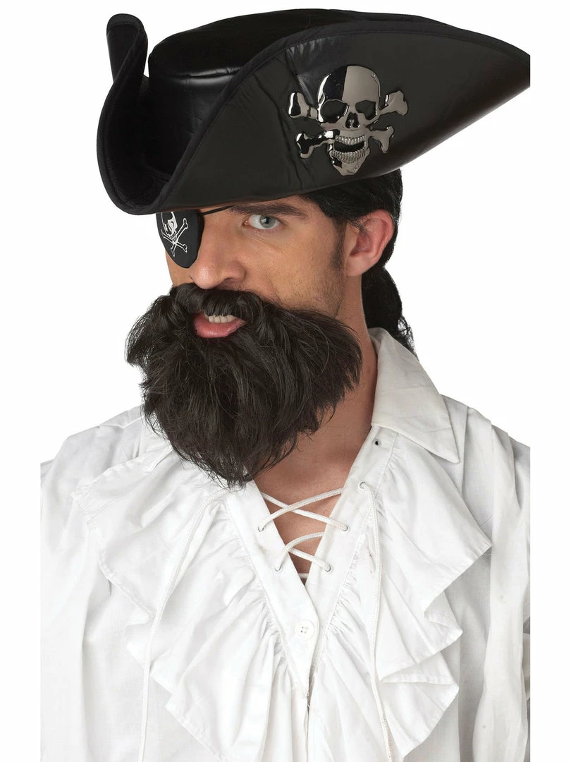 California Costumes Pirate Black Beard Moustache Set 1 California Costumes Pirate Black Beard Moustache Set
