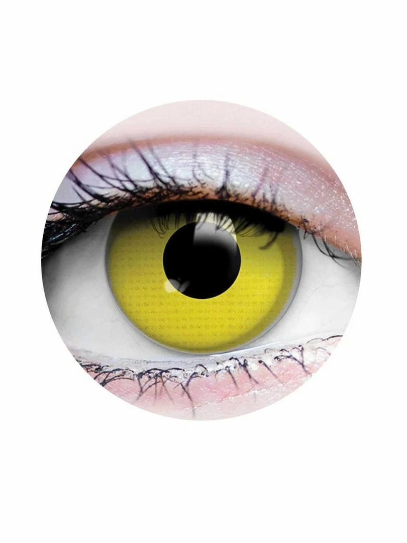 Primal Raven Yellow Costume Coloured Contact Lenses 1 Primal Raven Yellow Costume Coloured Contact Lenses