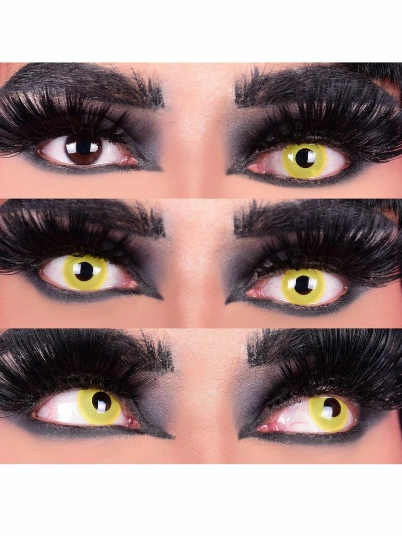 Primal Raven Yellow Costume Coloured Contact Lenses 2 Primal Raven Yellow Costume Coloured Contact Lenses