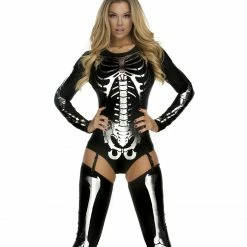 Forplay Sexy Snazzy Skeleton Bodysuit Halloween Costume Costumes