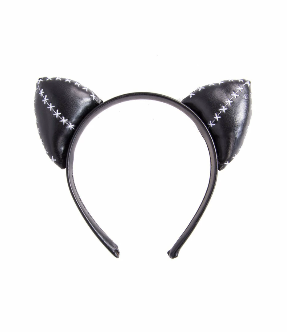Leg Avenue Faux Leather Stitch Cat Ears Costume Accessory 2 Leg Avenue Faux Leather Stitch Cat Ears Costume Accessory