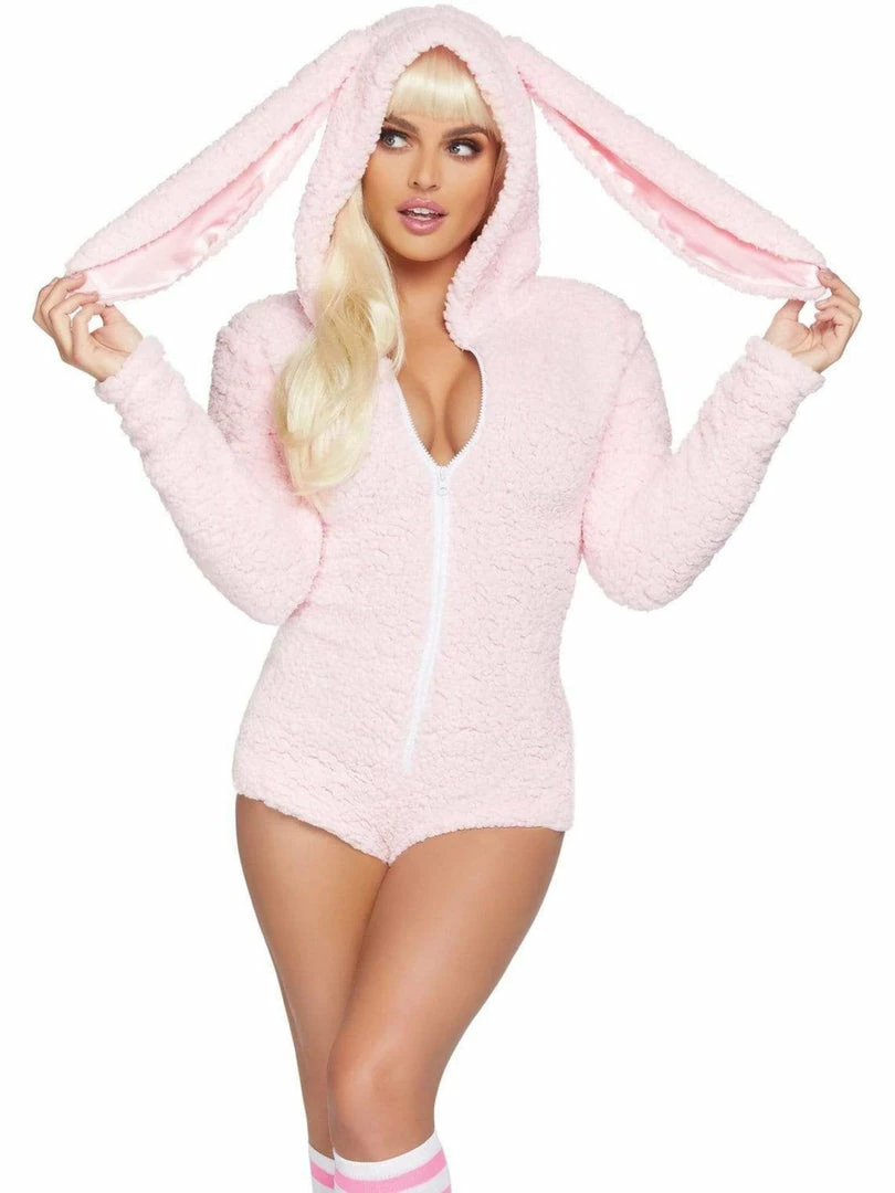 Leg Avenue Costumes Womens Cuddle Bunny Easter Romper Costume 1 Leg Avenue Costumes Womens Cuddle Bunny Easter Romper Costume