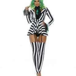 Forplay Womens Sexy Got The Juice Beetlejuice 6 Piece Costume With Wig Costumes