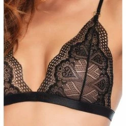 Leg Avenue Yours Tonight 2pc Sweetheart Scalloped Lace Bralette & Panty Set Lingerie