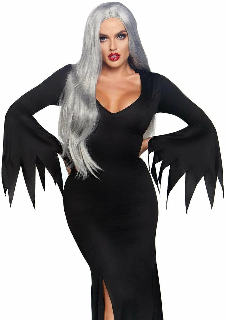 Leg Avenue High Slit Floor Length Bodycon Gothic Dress Halloween Costume Costumes 2 Leg Avenue High Slit Floor Length Bodycon Gothic Dress Halloween Costume Costumes