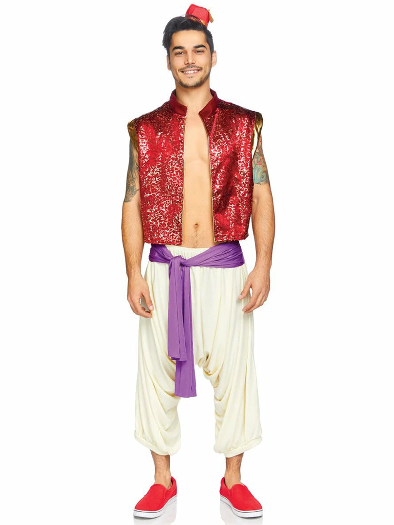 Leg Avenue Mens Aladdin Desert Prince Costume 1 Leg Avenue Mens Aladdin Desert Prince Costume