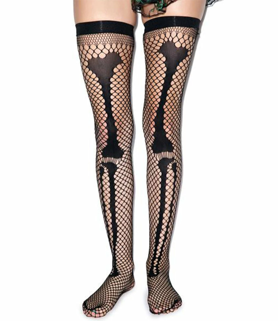 Leg Avenue Womens Costumes Womens Halloween Fishnet Skeleton Thigh High Tights 2 Leg Avenue Womens Costumes Womens Halloween Fishnet Skeleton Thigh High Tights